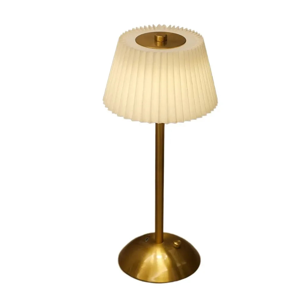 Pleated Touch Table Lamp