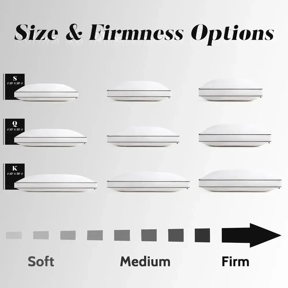 Luxury King Size Down Pillow Set