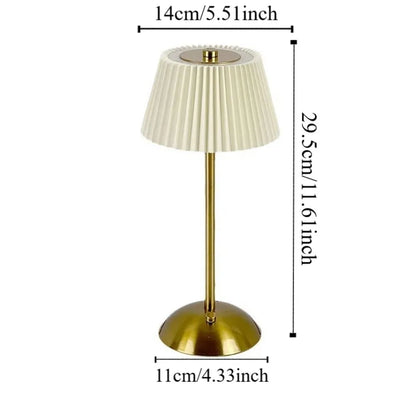Pleated Touch Table Lamp