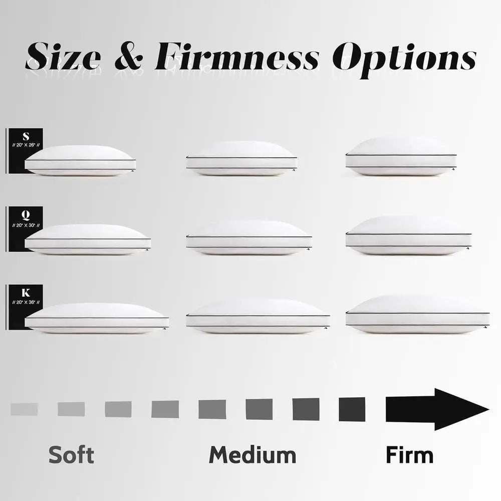 Luxury King Size Down Pillow Set