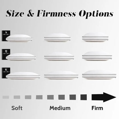 Luxury King Size Down Pillow Set