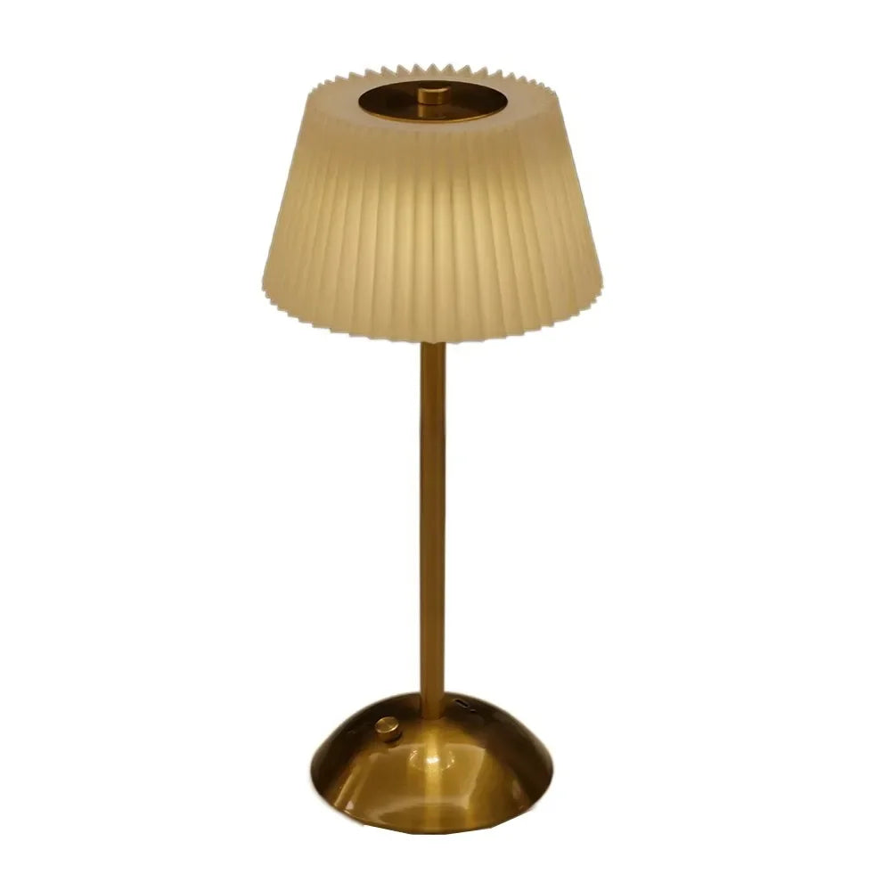 Pleated Touch Table Lamp