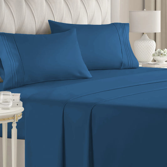 4 Pieces Double Bed Sheet Set